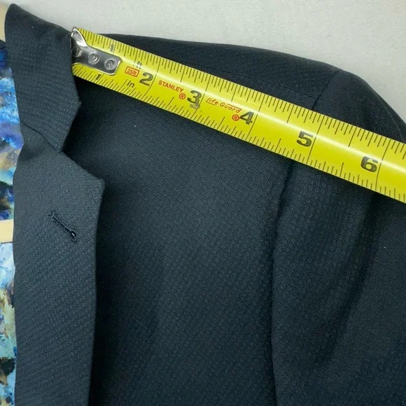 INDOCHINO Mens Solid Black 100% WOOL Sport Coat Suit Jacket Blazer Size 38 NEW